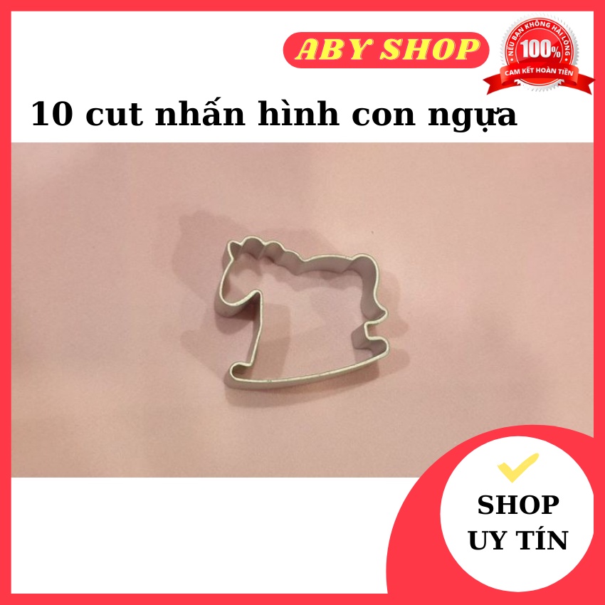 10 cut nhấn hình con ngựa ⚡ HÀNG LOẠI 1 ⚡ khuôn làm bánh chất liệu inox chống gỉ, dễ dàng thao tác
