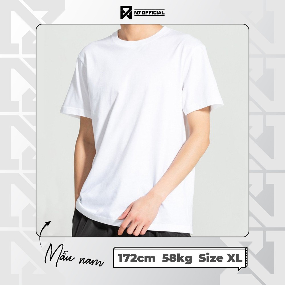 Áo thun N7 trơn 5 màu phông basic tee ngắn cổ tròn cộc tay cao cấp cotton 100% hàng hiệu nam nữ Unisex dáng thể thao LT