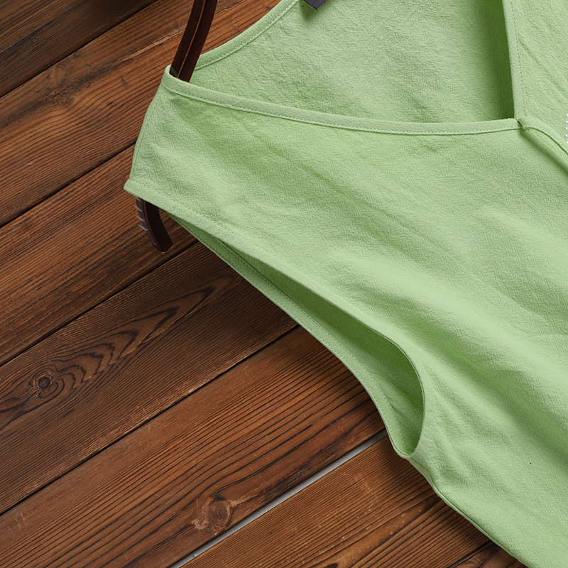 ZANZEA  Áo không tay cổ tròn thêu lá phong cách thường ngày cho nữ | BigBuy360 - bigbuy360.vn