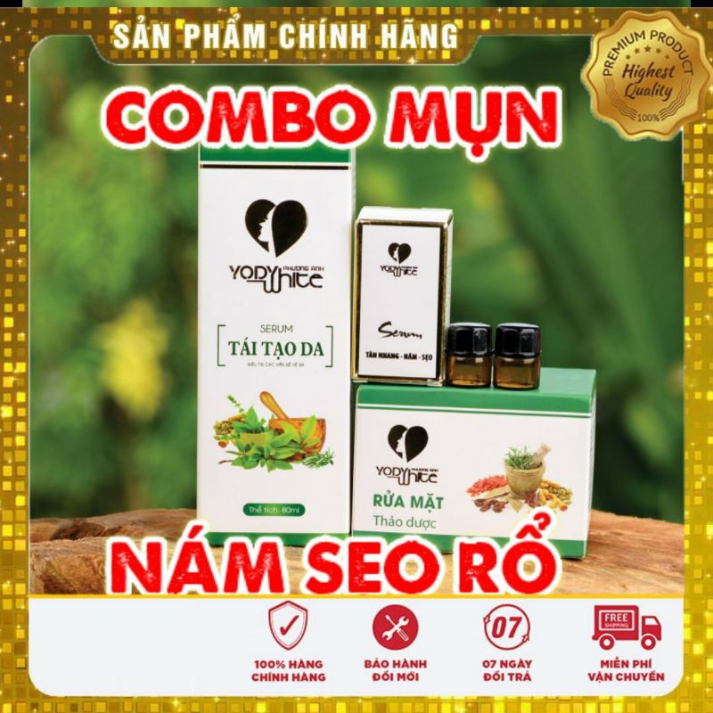 [LOẠI MẠNH 2021]⚡COMBO NÁM +SERUM TÁI TẠO DA MỤN NÁM SẸO YODY WHITE PHƯƠNG ANH CHUYÊN NÁM RỖ GIÚP DA PHỤC HỒI ĐỀU MÀU