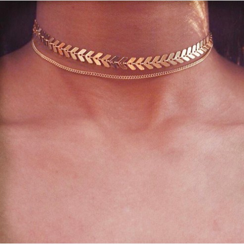 Vòng cổ choker nhiều lớp kiểu dáng đơn giản thời trang cho nữ