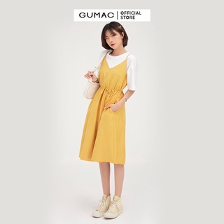 Đầm 2 dây nữ luồn eo gumac hàn quốc, nhiều màu db422 [không bao gồm áo thun