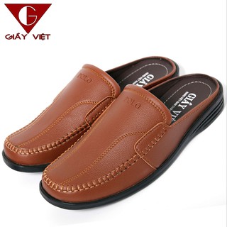 Sục Nam Cao Cấp Quai Khâu Chắc Đế Cao Su 3cm Logo Dập Chìm Đẳng Cấp