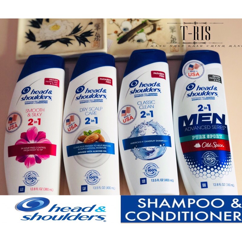 [USA] Dầu gội&xả Head and Shoulder 2in1 400ml | Dry Scalp| Classic| Men| Smooth| - Trị gàu-Nhập khẩu chính hãng- Giá tốt | BigBuy360 - bigbuy360.vn