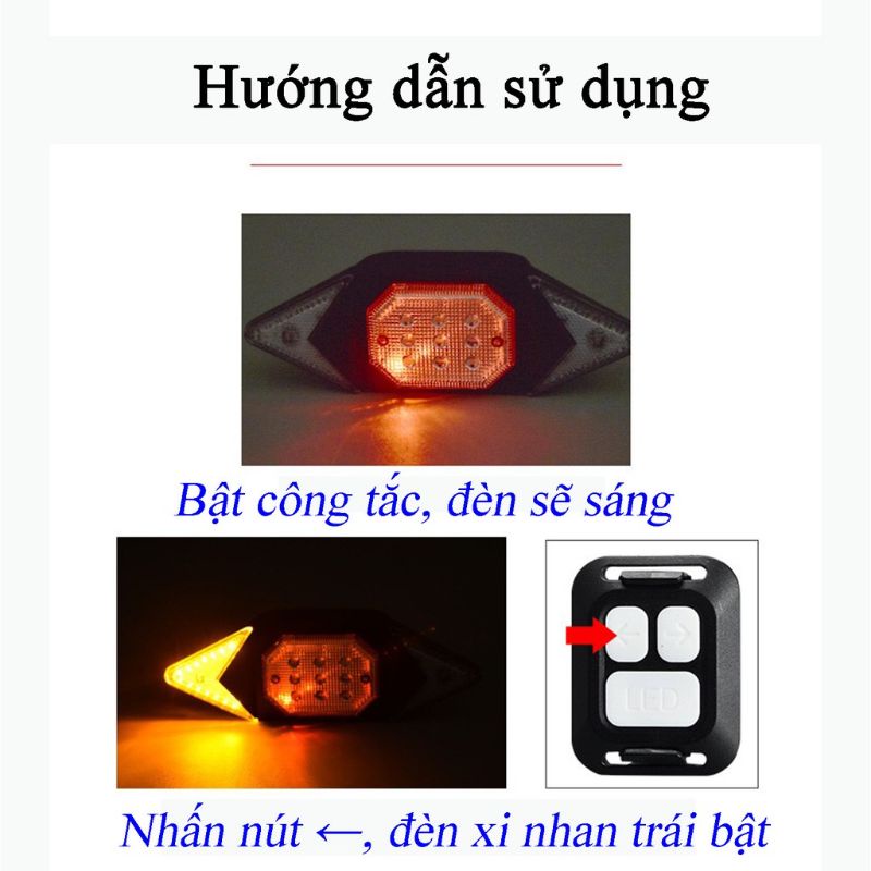 Đèn Xi Nhan Xe Đạp LY 6700 - Kết Nối Không Dây