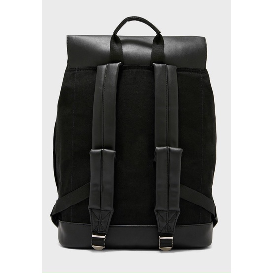 [CHUẨN AUTH]-Balo form vuông nắp gập vừa laptop [HOTTREND] Topie Topman backpack -chất vải cao cấp-màu đen classic