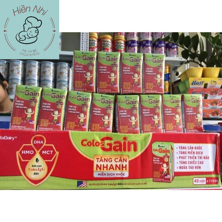 Thùng 48 hộp Sữa pha sẵn Colos Gain 110ml - Date 04/2024