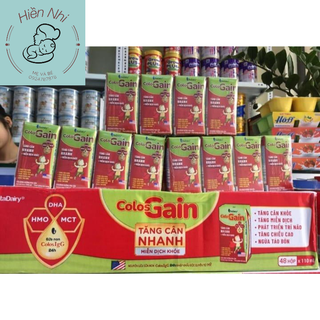 Thùng 48 hộp sữa pha sẵn colos gain 110ml - date 11/2024