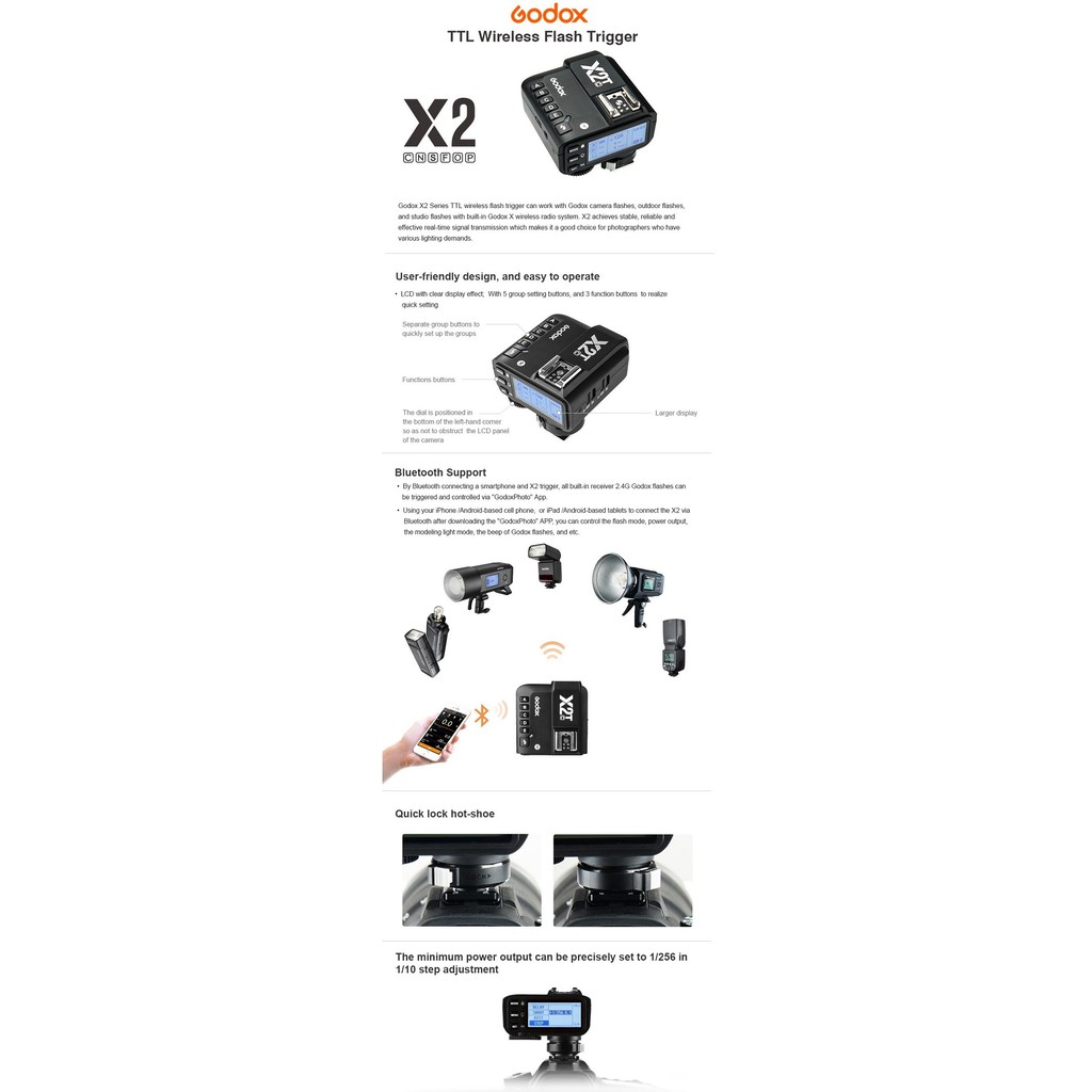 Cục Phát Sóng Godox X2T-TTL 2.4G Wireless Flash Trigger Hàng Chính Hãng, Giá Rẻ HL Studio