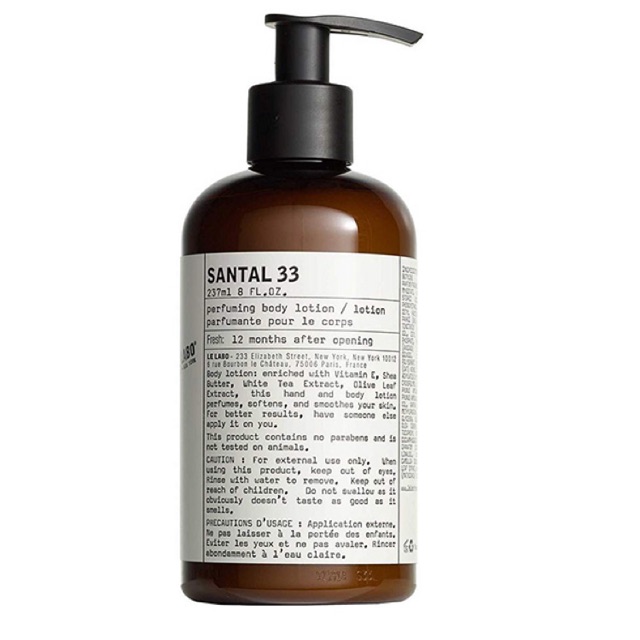 Sữa dưỡng thể LE LABO SANTAL 33 (Chính Hãng) 237ml [Linh Vỹ Authentic]