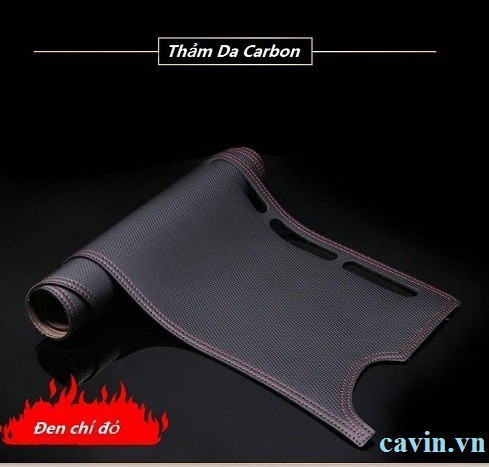 Thảm taplo da carbon CHERVOLET SPARK cao cấp,có chống trượt mặt sau