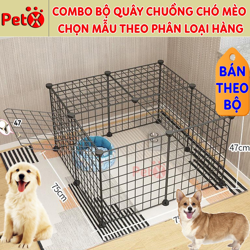 Quây chuồng chó mèo lắp ghép nuôi thú cưng sơn tĩnh điện giá rẻ-2