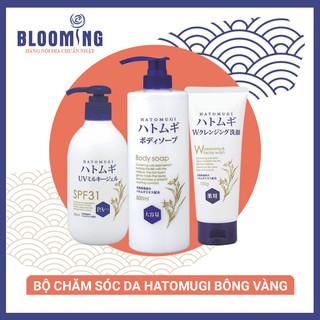 Bộ Chăm Sóc Da Chuẩn Nhật Hatomugi Bông Vàng Chiết Xuất Từ Hạt Ý Dĩ Giàu Vitamin B, Vitamin E và Axit Béo