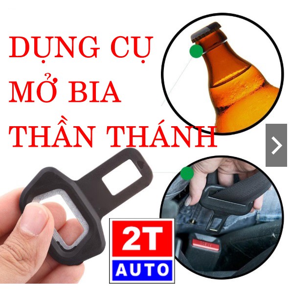 Bộ 2 Chốt cài gài khóa dây an toàn kiêm mở khui nắp bia hơi, bia chai sang trọng cho ô tô xe hơi:   SKU:247