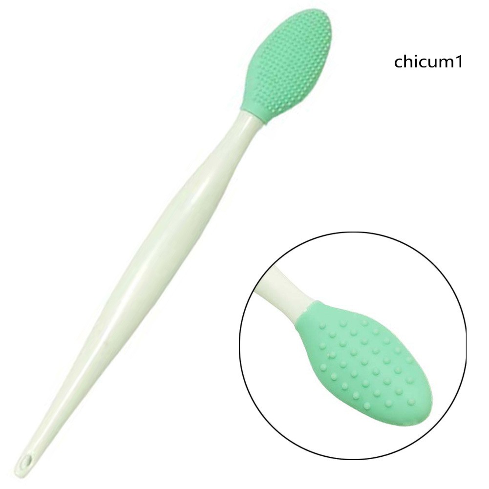 [Hàng mới về] Cọ Silicon Loại Bỏ Mụn Đầu Đen Vùng Mũi Thiết Kế Hai Mặt Tiện Dụng