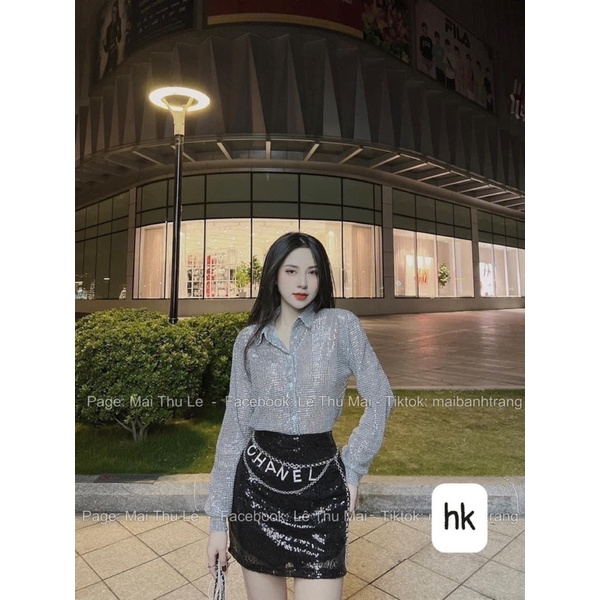 Áo sơ mi kim sa đủ màu Thời trang nữ