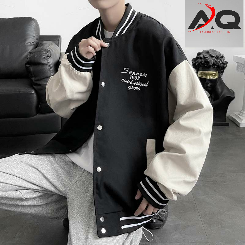 Áo khoác dù 1988 áo Bomber khoác dù bóng chày 2 Lớp Chống Nắng form rộng nam nữ ulzzang- AQ STORE