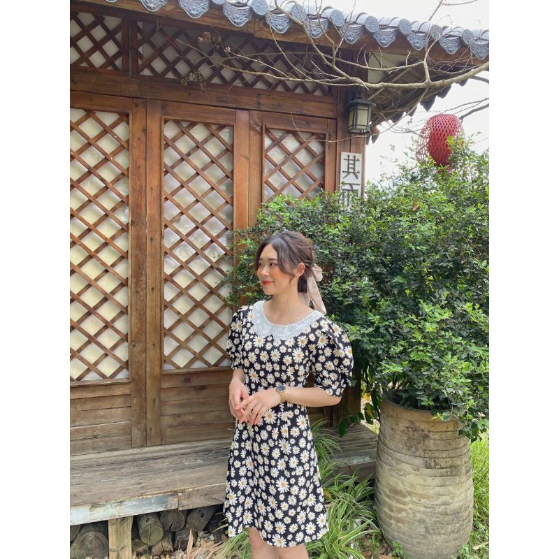 VÁY HOA LỤA HÀN SIÊU XINH CAO CẤP