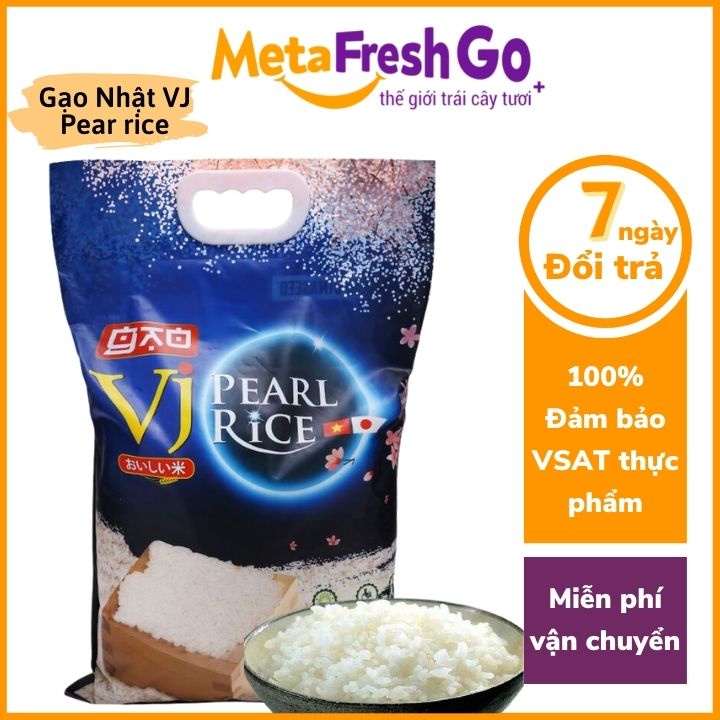 Gạo nhật VJ Pear Rice 1 Kg - Sản Xuất Theo Công Nghệ Hiện Đại Của Nhật Bản