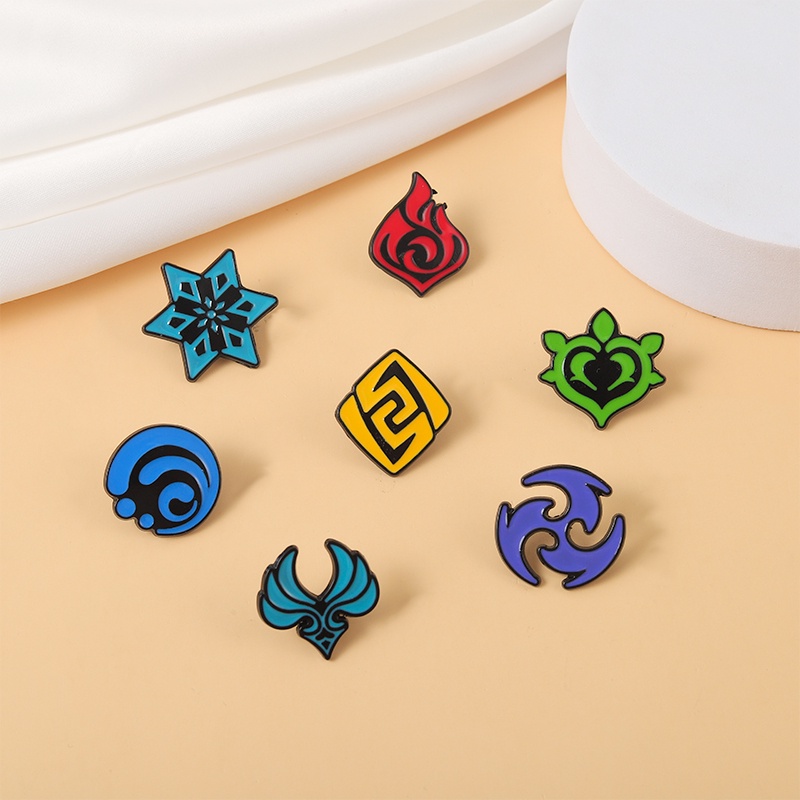 Huy Hiệu 7 Elements Game Peripherals Genshin