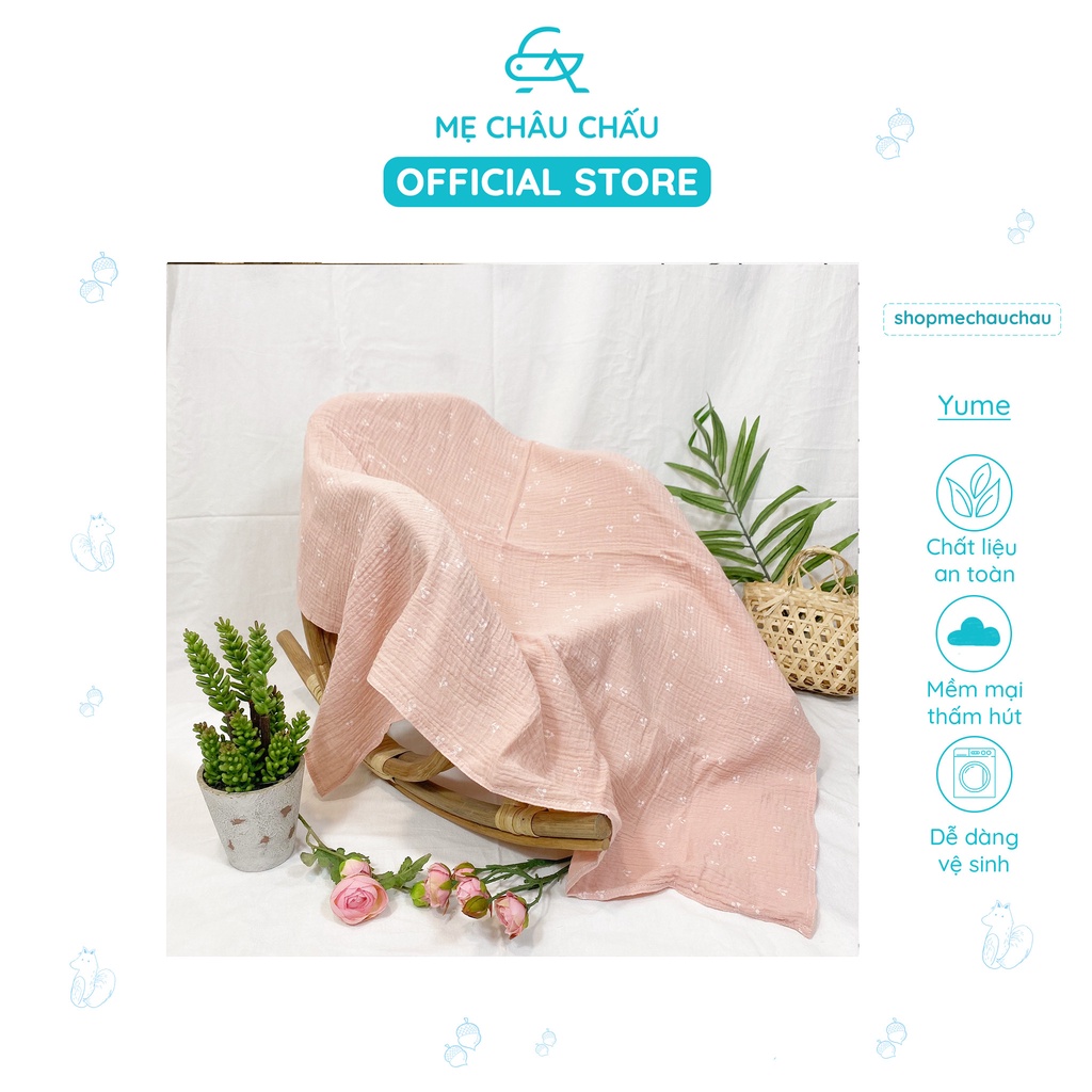 [FULL] Khăn Tắm Xô Muslin Organic Yume Cho Bé KT 90*100cm