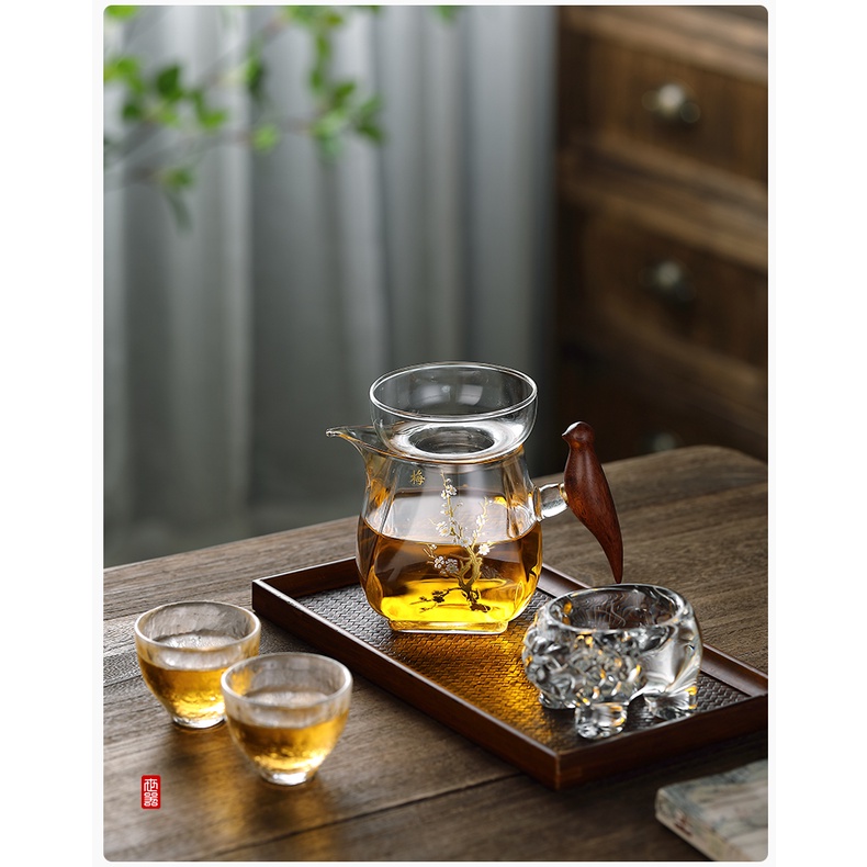 Tống chuyên trà bằng thủy tinh chịu nhiệt Borosilicate cao cấp dung tích 350 ml