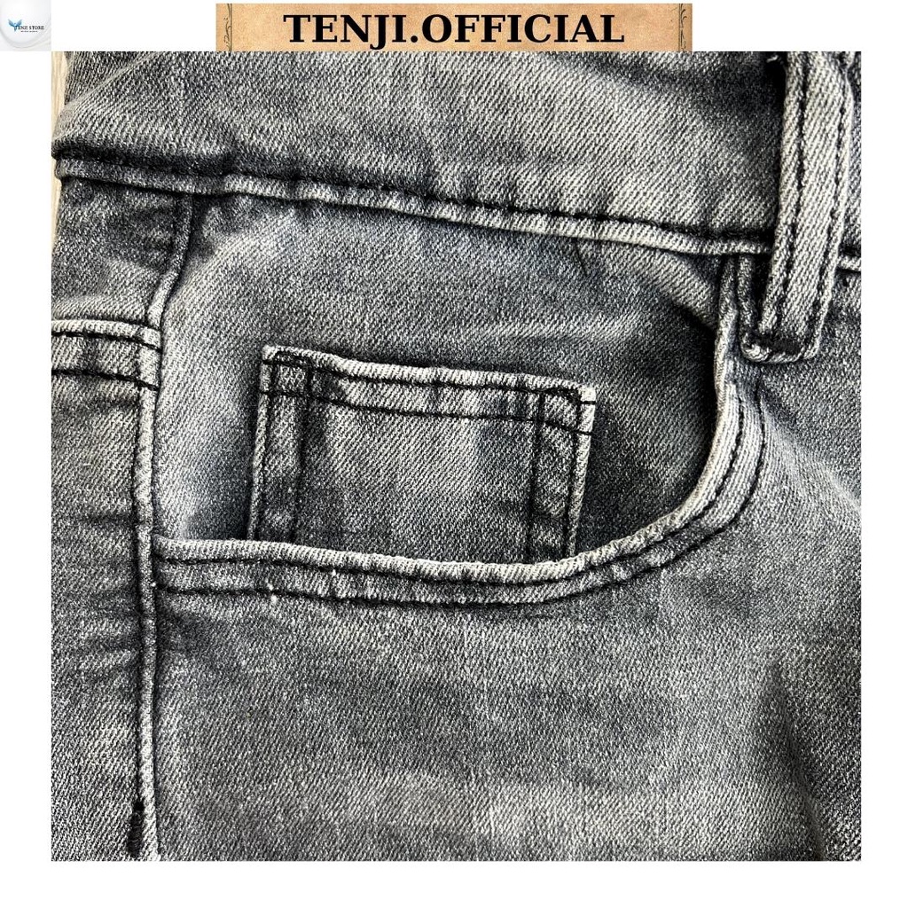 Quần Short Nam Quần Đùi Nam Đen Trơn TENJI SH225 Jean Co Dãn 4 Chiều Đẹp Cá Tính Nhiều Mẫu Mới