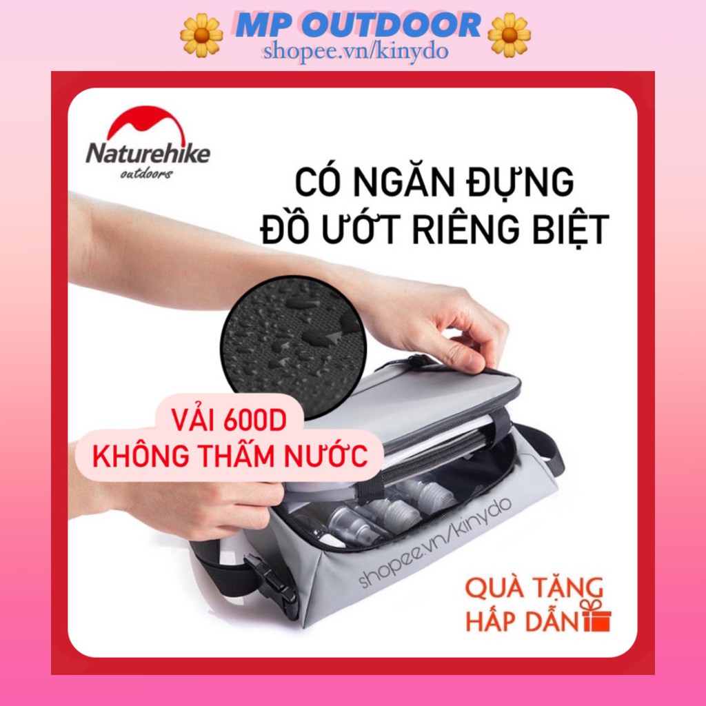 TÚI ĐỰNG ĐỒ CÁ NHÂN VỆ SINH MỸ PHẨM ĐI CÔNG TÁC DU LỊCH ĐA NĂNG XÁCH TAY NAM NỮ KHÔNG THẤM NƯỚC NATUREHIKE NH19SN004