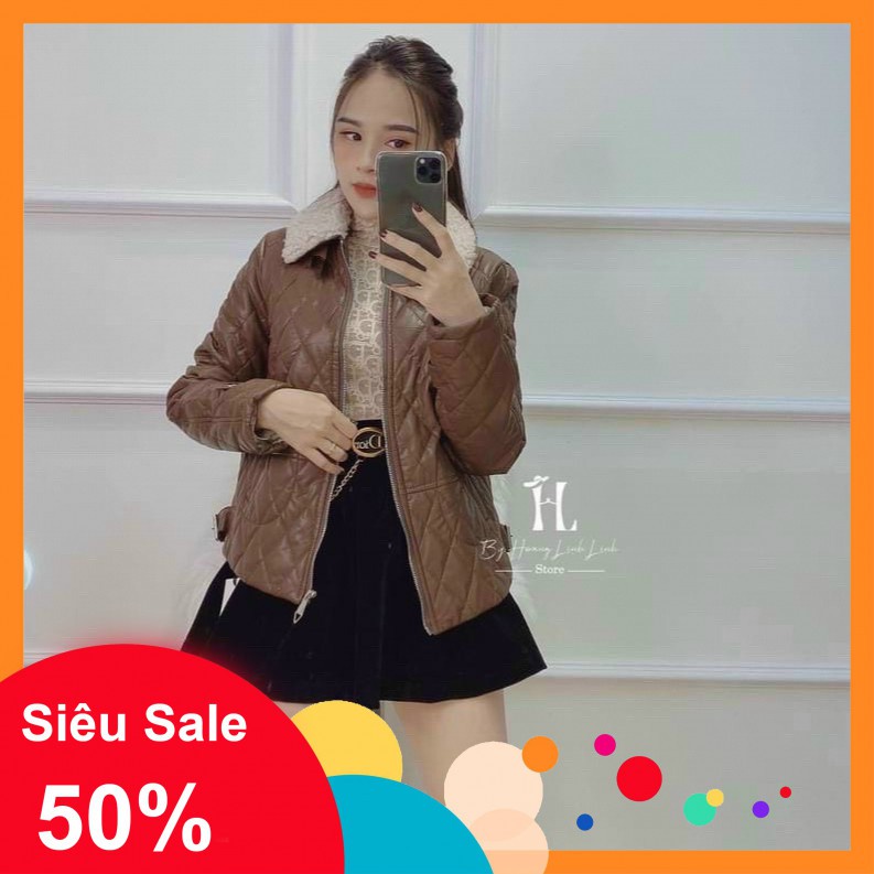 {SẴN}Áo Phao Nữ - Áo Phao Trần Trám Cổ Lông Dầy Dặn, Siêu Nhẹ, Đủ 3 Màu Sang Trọng