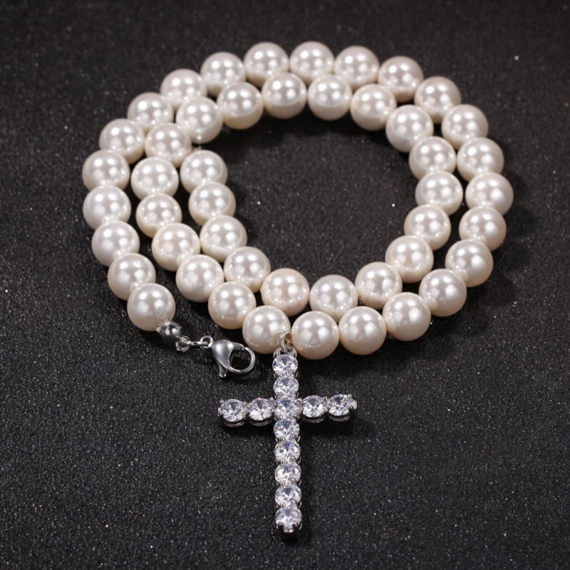 Vòng cổ ngọc trai cá tính phong cách Hip-hop