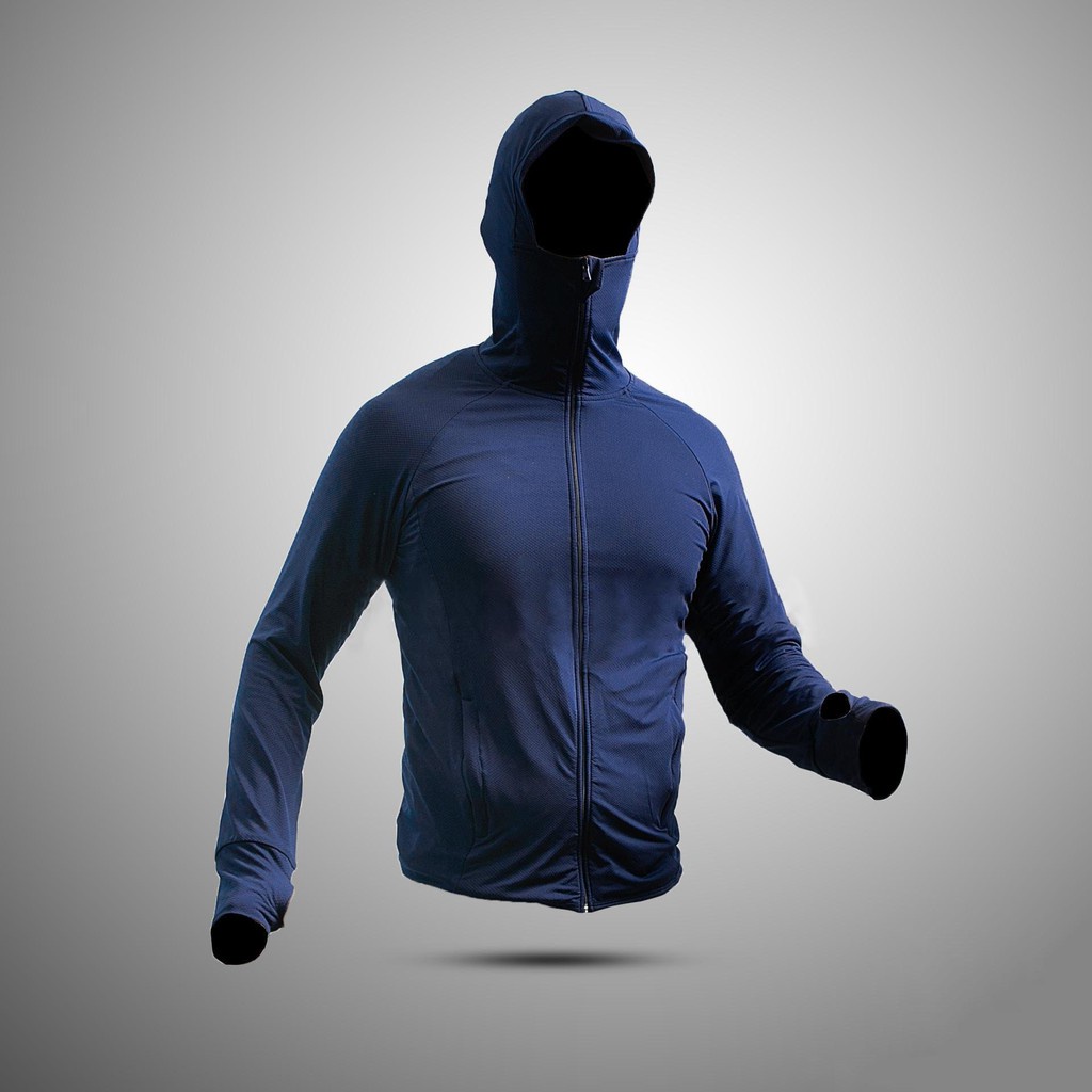 Áo chống nắng nam cao cấp vải lỗ kim thông hơi có túi đựng