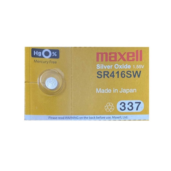 Pin Maxell SR416SW / 337 / LR416 / SB-A5 / RW37 / 623 Silver Oxide 1.55Volt (Made in Japan)