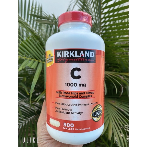 [Chính Hãng] Viên uống Bổ sung Vitamin C Kirkland Signature 1000mg - 500 viên