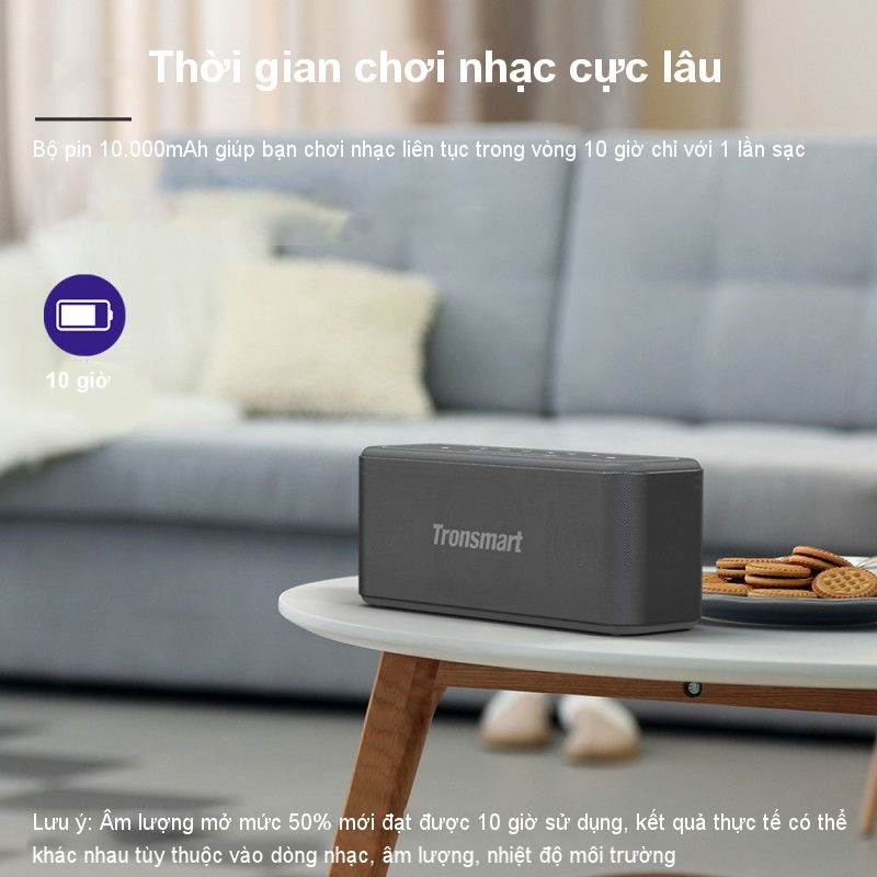 Loa Bluetooth 5.0 Tronsmart Element Mega Pro Công suất 60W Hỗ trợ TWS và NFC ghép đôi 2 loa - Chính hãng bảo hành 1 năm