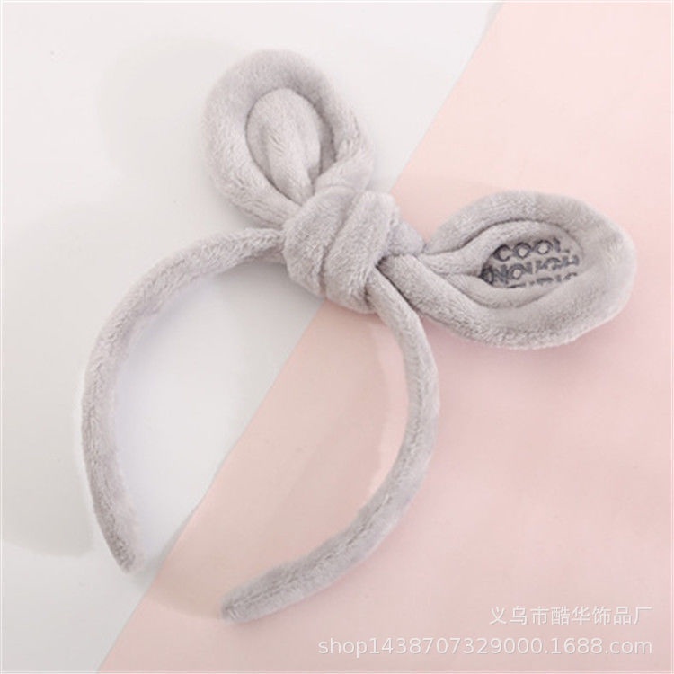 Băng đô rửa mặt thiết kế tai thỏ dễ thương