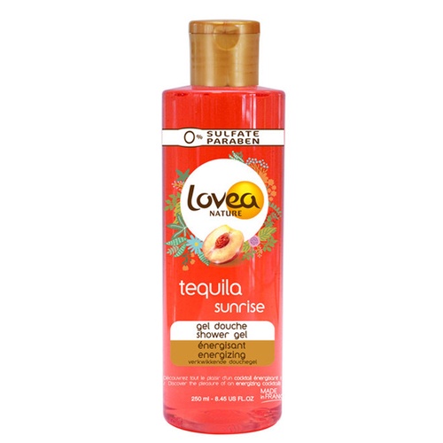 Sữa tắm Lovea Nature Tequila Sunrise – 250ml, cân bằng độ ẩm rất tốt với chiết xuất từ trái đào