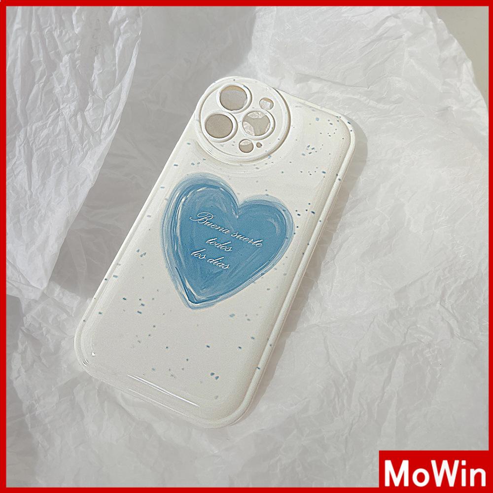 Ốp điện thoại silicon túi khí in trái tim xanh lam thích hợp cho iPhone 11ProMax 13ProMax 12ProMax 7P xr XSMax