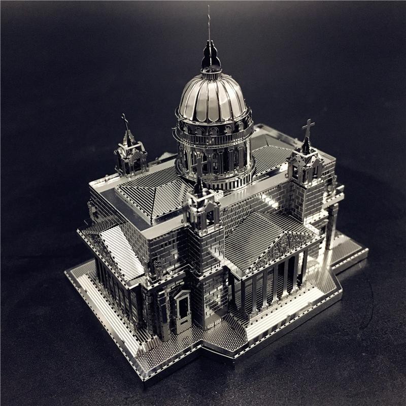 Mô Hình Lắp Ghép 3D Kim Loại Tự Ráp Nhà Thờ Chính Tòa Thánh Isaac - Chưa Lắp
