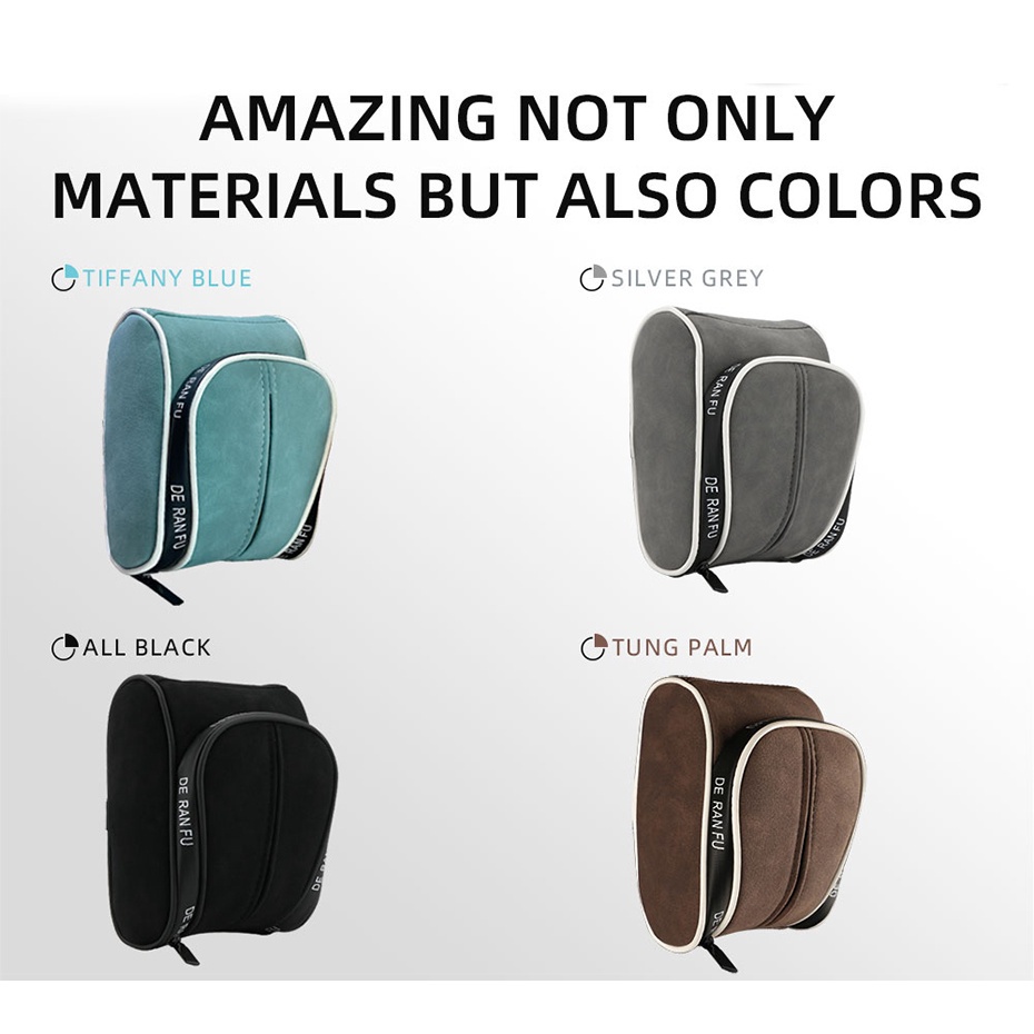 Hộp đựng khăn giấy SEAMETAL bằng da lộn thông dụng cao cấp cho xe hơi