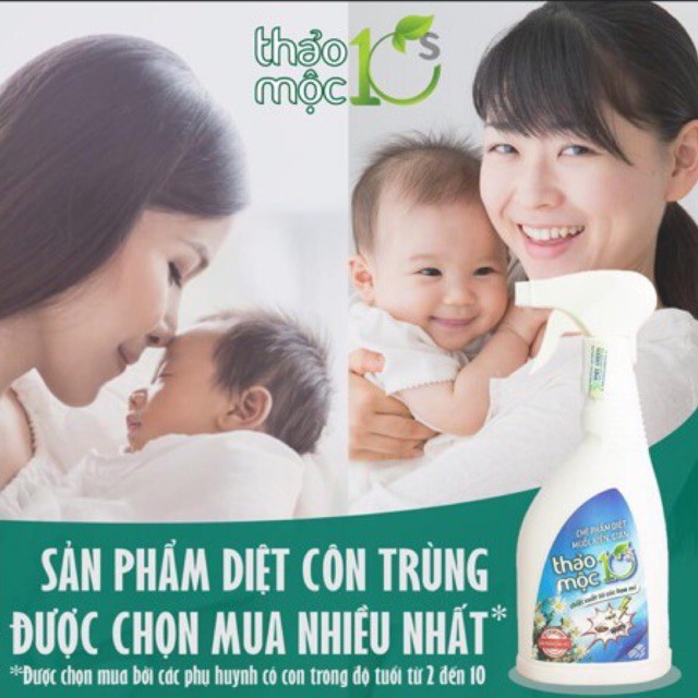 Xịt côn trùng phòng chống muỗi, kiến, gián an toàn cho bé chiết xuất 100% từ thiên nhiên