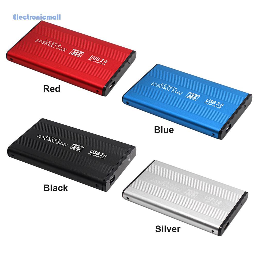 ElectronicMall01 2.5 inch Hard Drive Enclosure SATA to USB 2.0 Aluminum External SSD Enclosure
