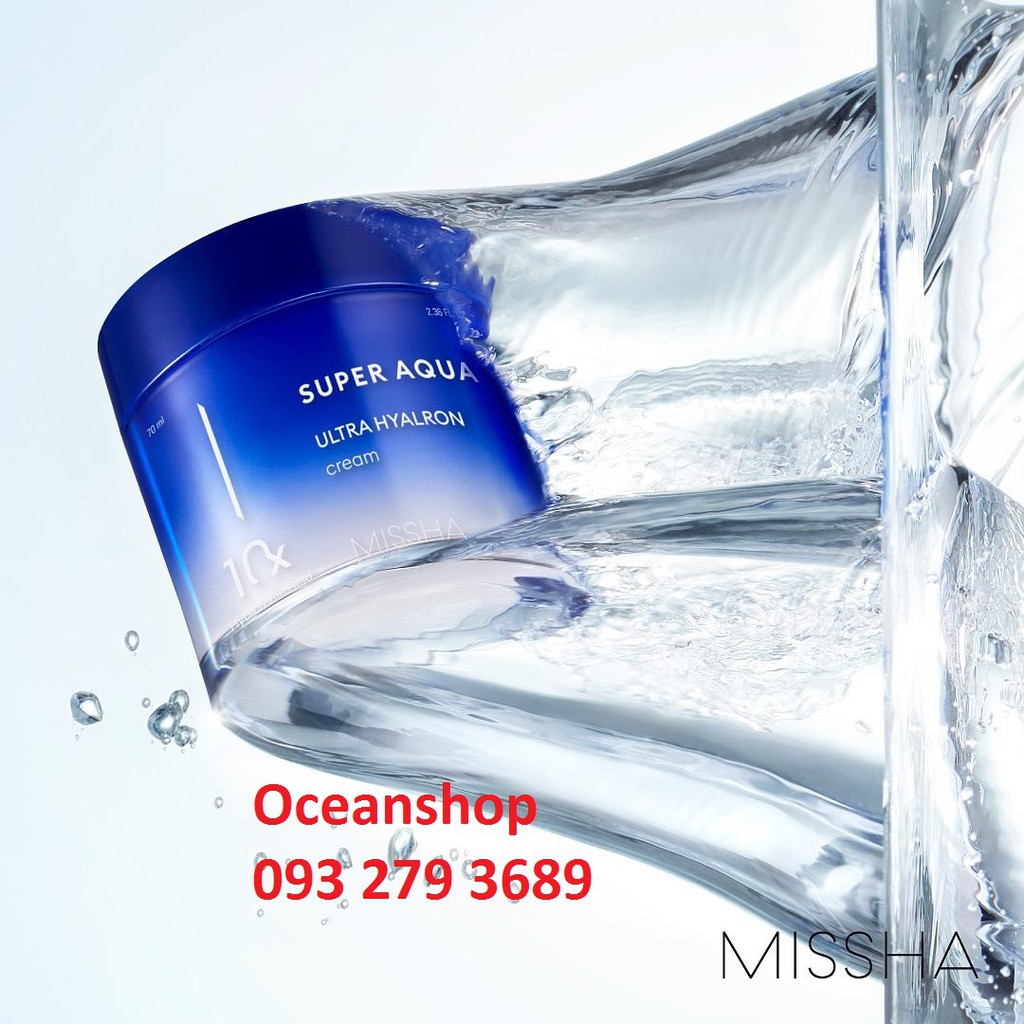 Kem Dưỡng Missha Super Aqua Ultra Hyaluron Cream Dưỡng Ẩm và Phục Hồi Da 70ml
