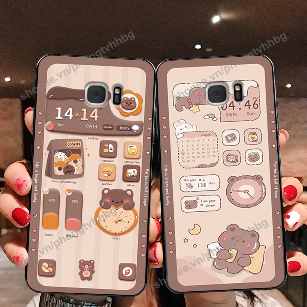 Ốp lưng Samsung S6 / S6 EDGE / S7 / S7 EDGE gấu,thỏ trắng , đồng hồ dễ thương cute cực đẹp