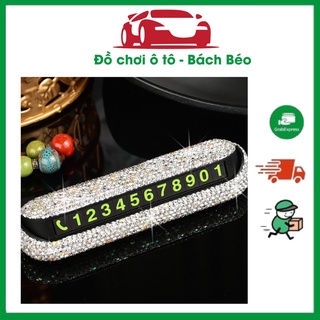 Bảng Gắn Số Điện Thoại Trên Taplo Ô Tô Đính Đá Lấp Lánh Cực Sang Chảnh Và Nổi Bật