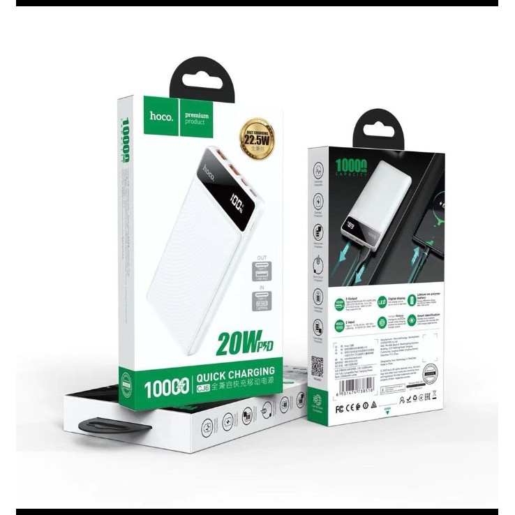 Pin sạc dự phòng CJ6 Hoco 10000 mAh - Chính Hãng - Siêu gọn