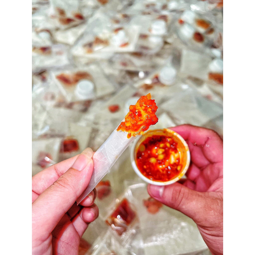 Bánh tráng phơi sương ớt tắc Bánh tráng chấm ớt rim sate muối tây ninh siêu cay /Snack Cô Tấm