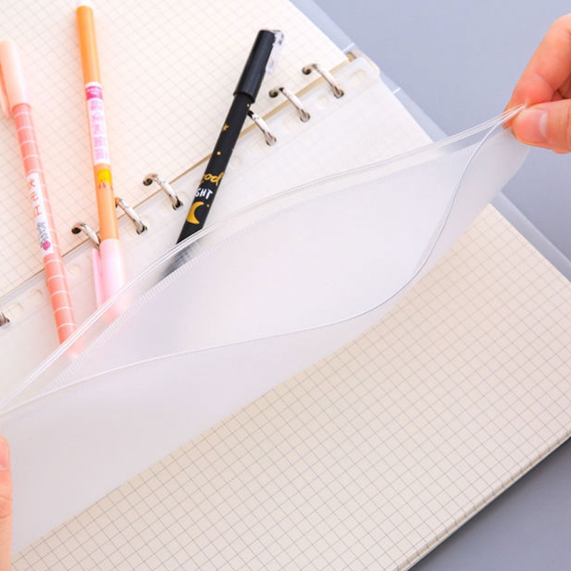 Tmdbyx Túi Đựng Tài Liệu notebook Bằng PVC Họa Tiết Lá Rời Có Khóa Kéo