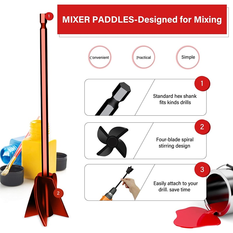Set 1 / 4 Phụ Kiện Cho Máy Trộn Sơn Epoxy Tiện Dụng