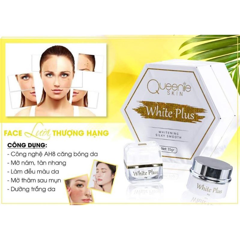 Bộ Đôi Dưỡng Trắng Da Face Lười 35gr + Truyền Trắng Chân Lông Queenie Skin