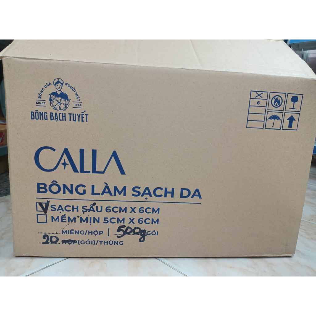 Bông làm sạch da Calla Sạch Sâu. phân loia5 500gan và 1kg.